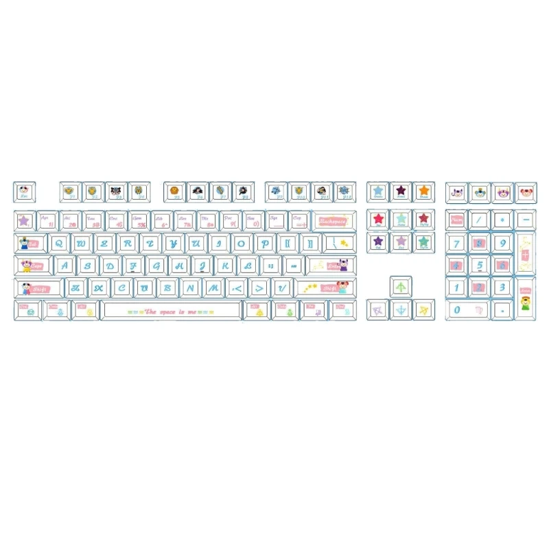 

108 Keys Keycaps PBT XDA Keycap ForFor 61/87/104/108 Layout Keycap