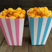 720pcs Popcorn box colorful chevron stripes dot Gold Gift Box Party Favour Wedding Pop corn kid party decoration bags loot