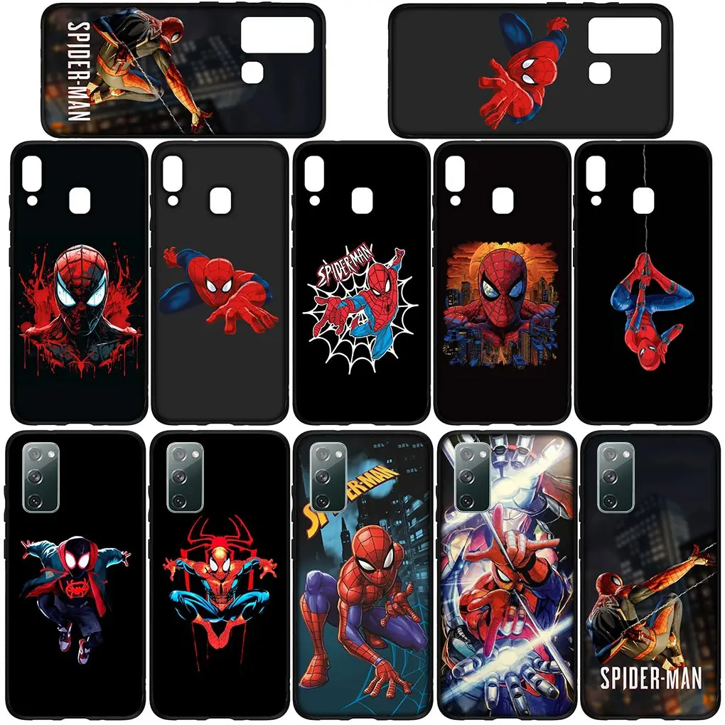 Чехол для телефона Человек-паук M-Marvels Spider Man Samsung Galaxy S21 S20 Fe S23 S22 Ultra S8 Plus A12 A13 A21S A73 +