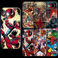 marvel spiderman comics for xiaomi redmi 7 7a 8 8a 7 9i 9at 9 9t 9a 9c note 7 8 2021 pro 8t phone case silicone cover coque