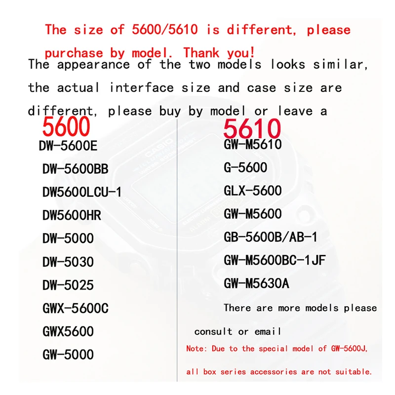 Watch accessories for Casio DW5600 5610 Stainless steel watch strap Unisex Outdoor sports strap