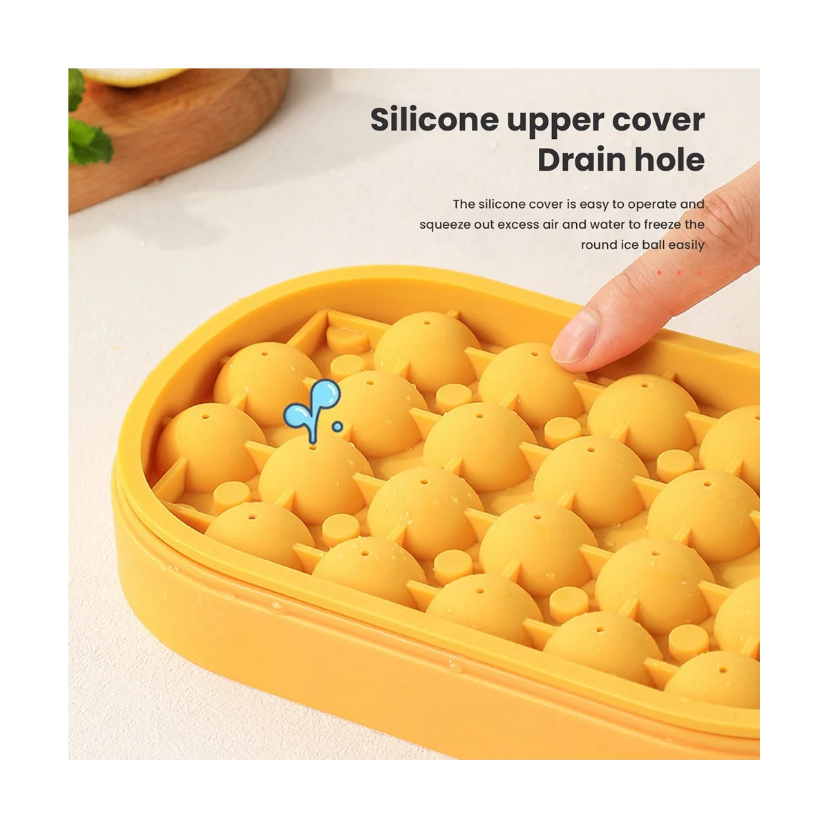 

Press Type Ice-Cube Round Makers Ice HockeyS Mold Quick-Freeze Mini Ice Ball Party Kitchen Ice Box Tray Silicone