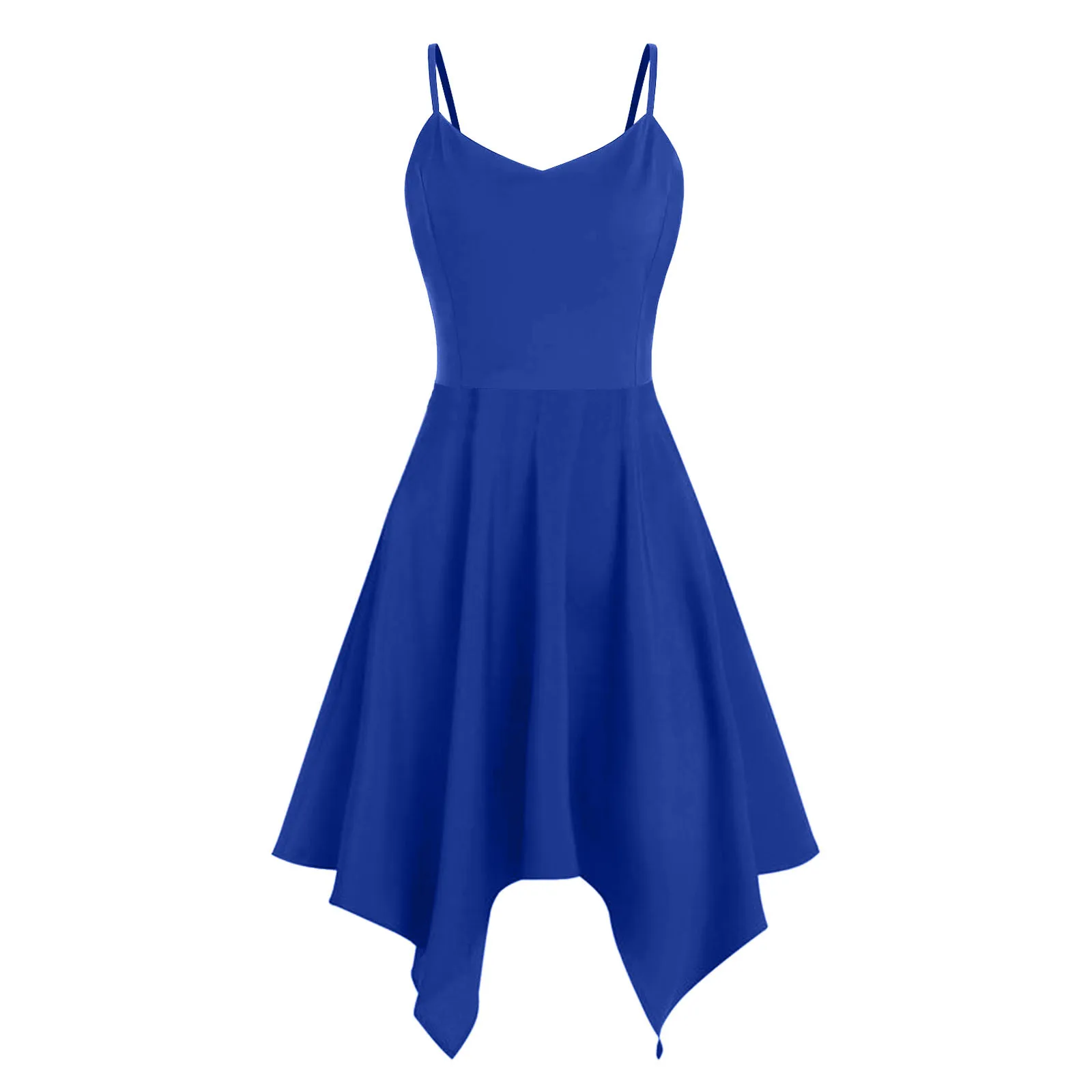 

Size Womens Solid Dress Asymmetric Fashion Camis Handkerchief Women's Dress