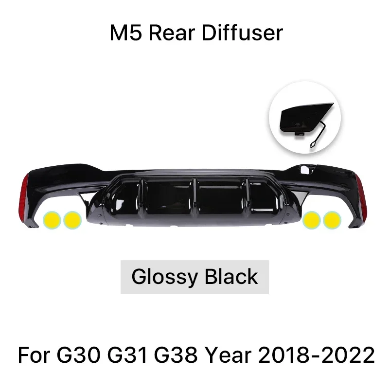 

Для BMW 5 серии G30 G31 G38 2018-2023 M5 Performance Competition CS Style Диффузор заднего бампера M Sport Diffuser 530i 540i