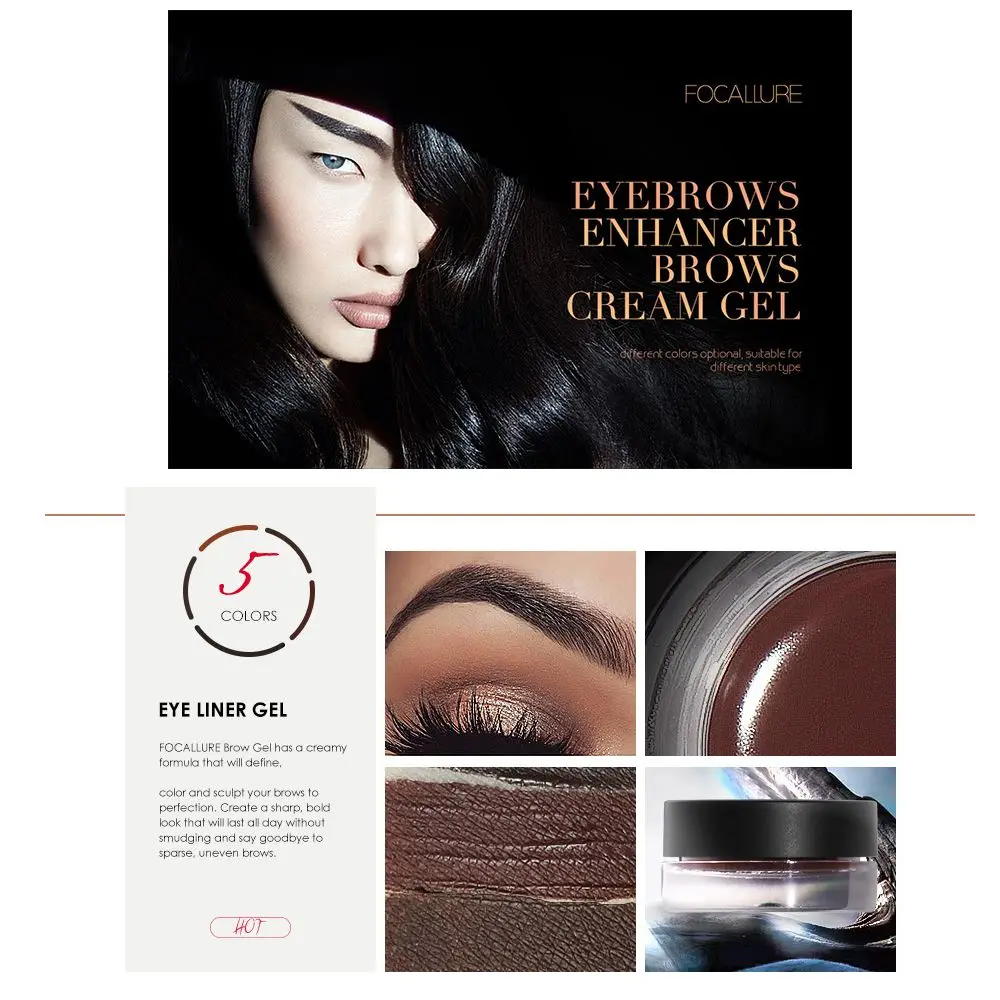 

New with Brush Waterproof Beauty Long Lasting Gel Eyebrow Brow Cream Makeup