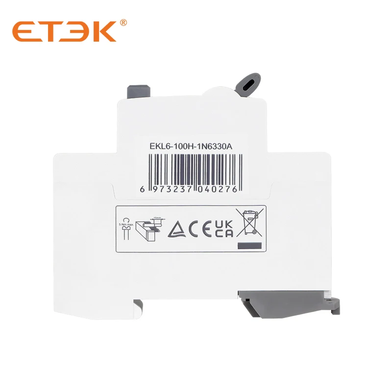 ETEK EKL6 30 мА RCD RCCB 2-полюсный тип A 10 ка 1P + N 2 P 63A постоянный ток 230 В