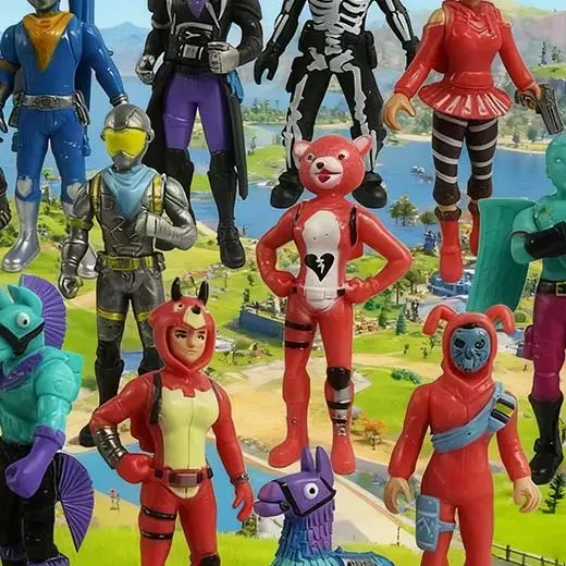 Фото Набор из 12 фигурок Fortnite: игровые фигурки, аниме-модели из ПВХ, милые игрушки для декора комнаты, косплей-фигурки, подарки на день рождения №1