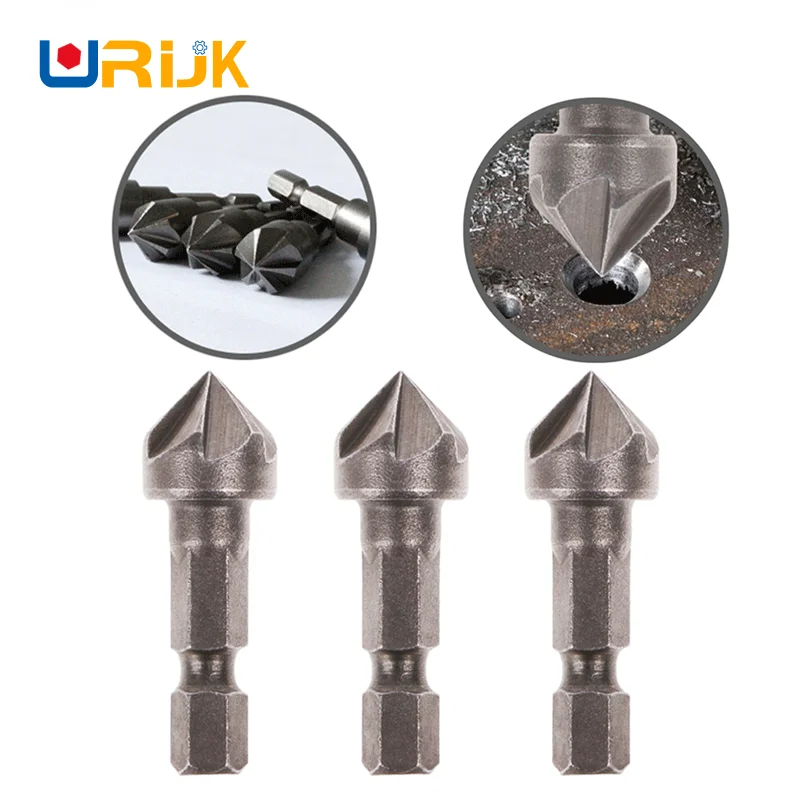 

Mini 6 Flute Countersink Drill Bit 90 Degree Point Angle Chamfer Cutting Woodworking Tool L29k Hole Saw For Woodworking