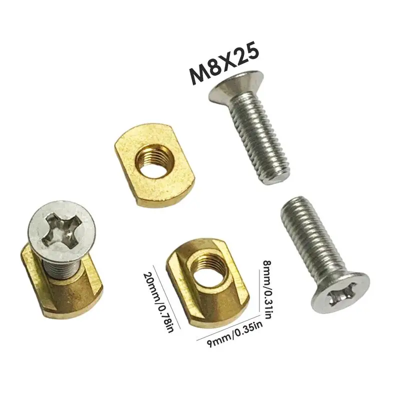 4 шт. фольга Moun M8 Т-образная гайка монтажные Т-образные гайки на подводных крыльях