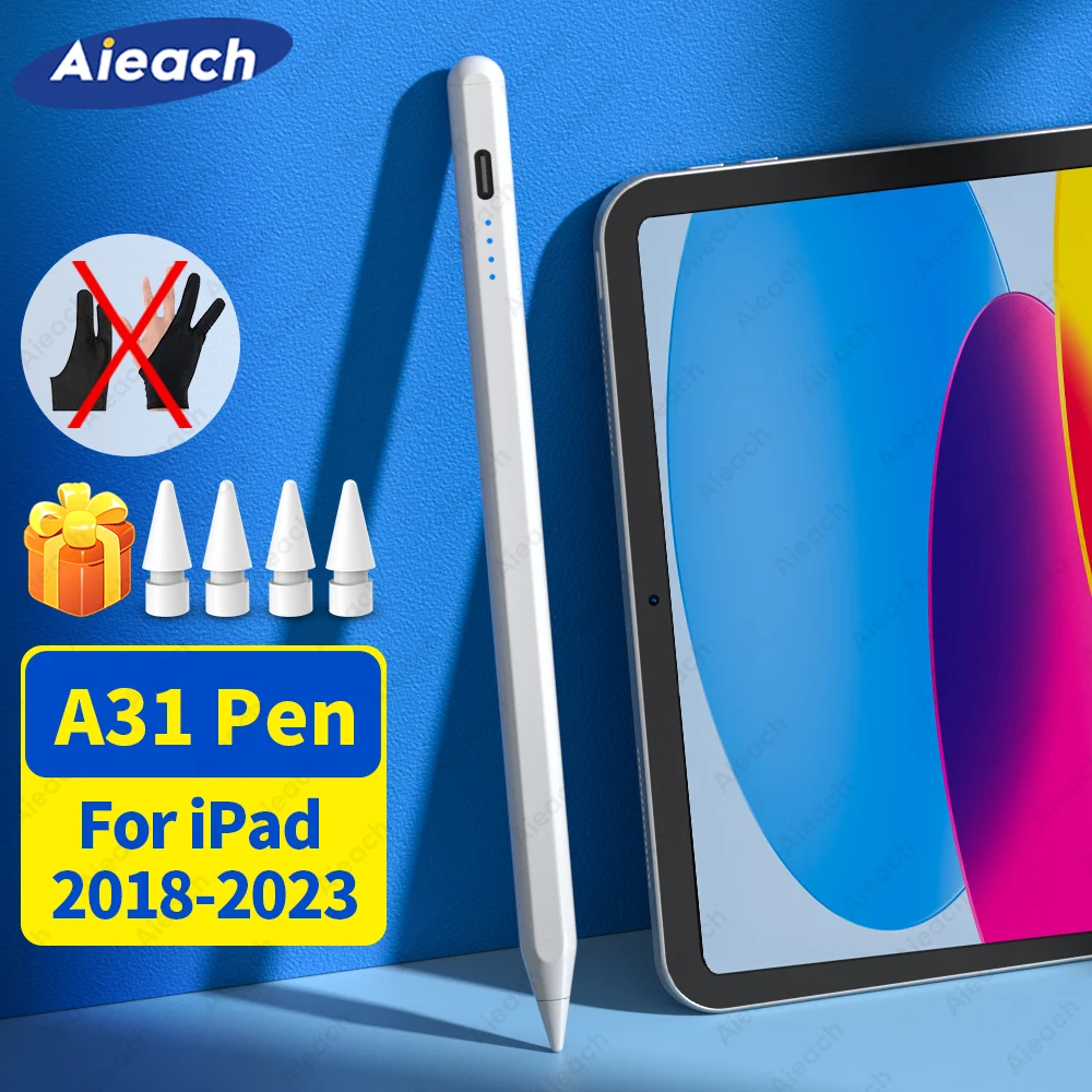 A31 Stylus Pen For iPad Accessories Apple Pencil 2 1 For iPad Pro 2022 2021 2020 2019 2018 Palm Rejection Power Display Tilt Pen