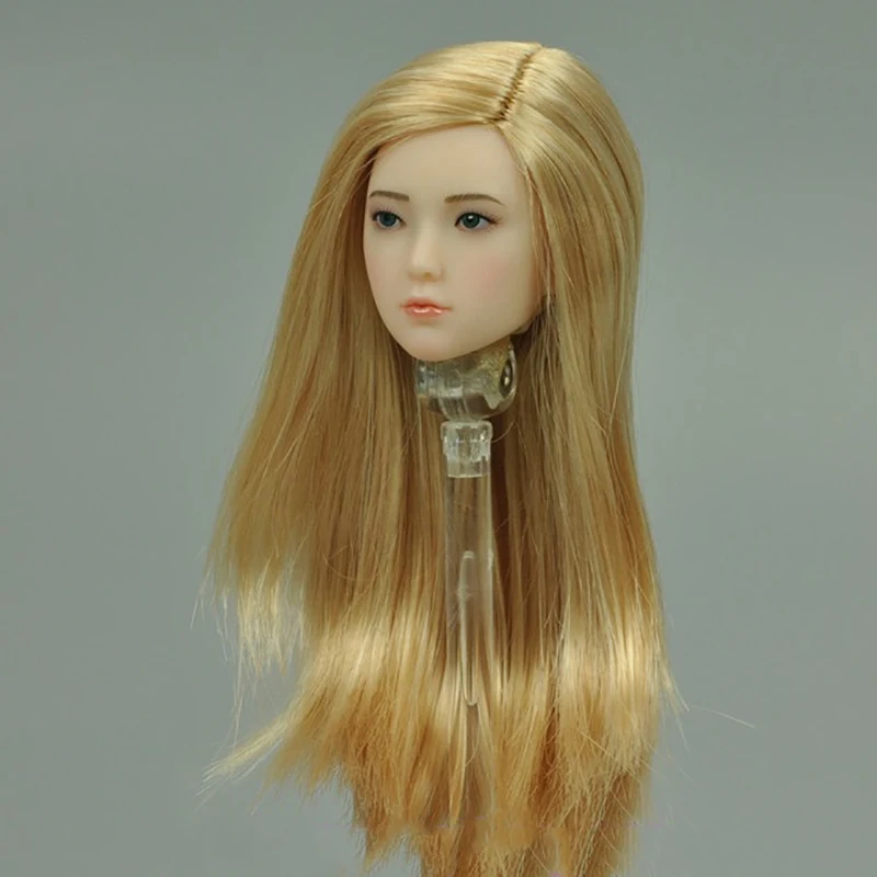 

1/6 Scale Female Soldier Head Sculpt Carving Model Pale Color Girl Blonde Female Head Suitable for TBLeague S34A Pale Body