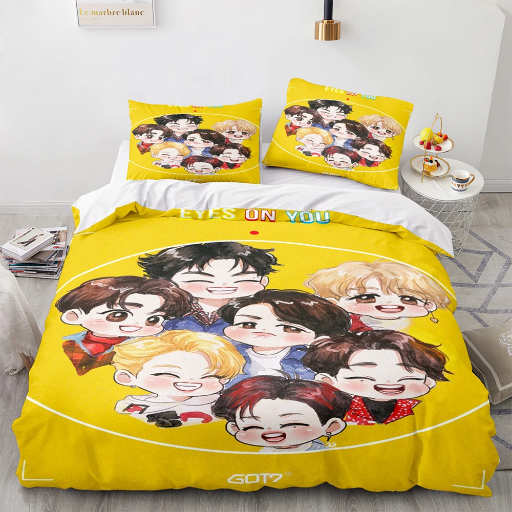 

Комплект постельного белья Kpop музыкальный Комплект постельного белья с пододеяльником и Одеялом Постельные принадлежности одинарный двой...