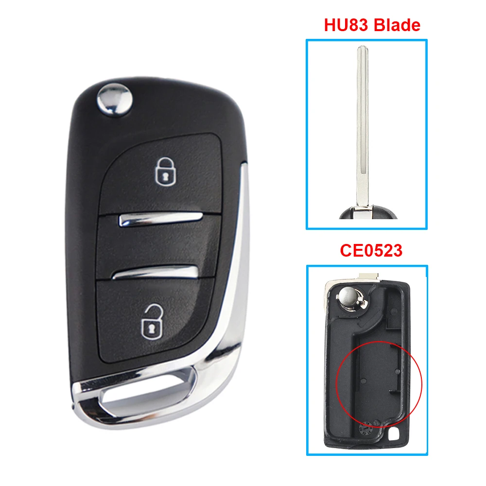 

Корпус дистанционного ключа автомобиля для Peugeot 208 307 406 308 206 306 307 407 807 207 607 107 Чехол для ключа Partner для Citroen C4 C2 Xsara C3 C8