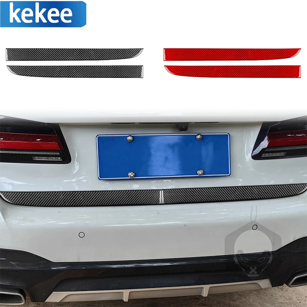 

Наклейка из углеродного волокна для багажника BMW 5 серии G30 2016-2022, протектор задней двери, декоративные аксессуары для внешней отделки автомобиля