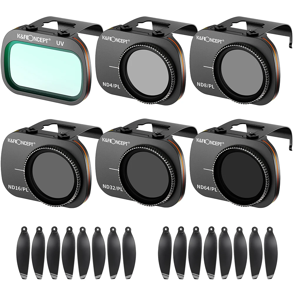 K&F Concept 6 Pc Set Drone Filters for DJI Mavic Mini Lens Filter Kit UV ND4/PL ND8/PL ND16/PL ND32/PL ND64/PL Drone Accessories