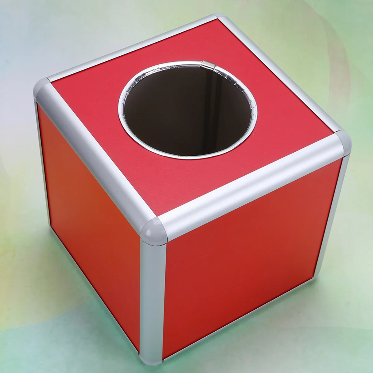 

Raffle Box Ballot Box Draw Box Aluminum Storage Bin for Raffles Generation Collecting Business 20cm