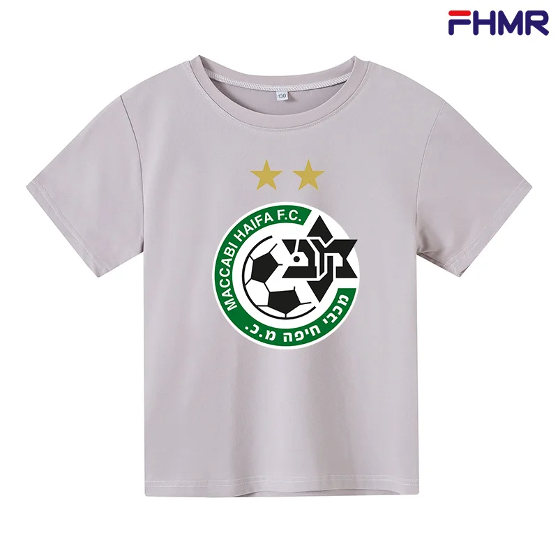 

Football print boys girls teenagers summer comfortable sports casual round neck short sleeve T-shirt children