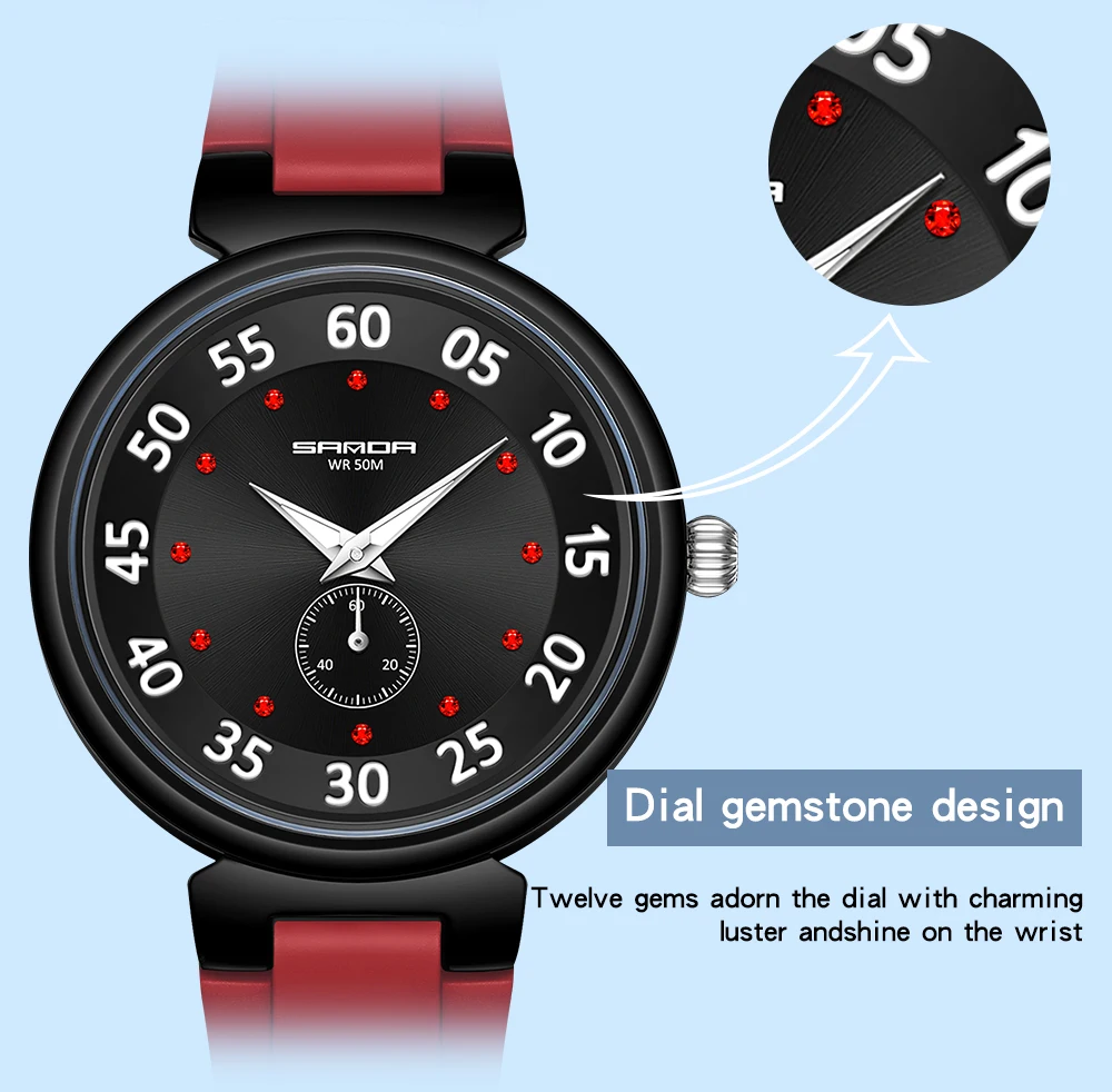 SANDA 2023 New Men Quartz Watch Fashion Casual Mens Clock Chronograph Luminous Finger 50M Waterproof Relogio Masculino 3212 enlarge