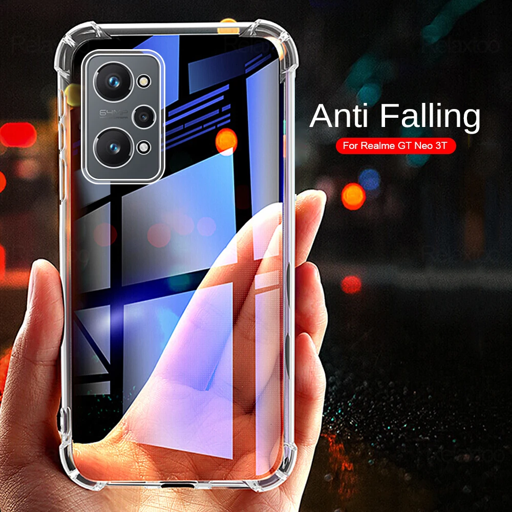 Подушка безопасности Realmi Silicon Coque для Realme GT Neo 3T Transparent Funda Realmegt Neo3t Antifall Shell Cover Case