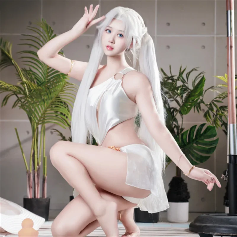 Игра Naraka Bladepoint Zai костюмы для косплея женские аниме летний купальник белое платье