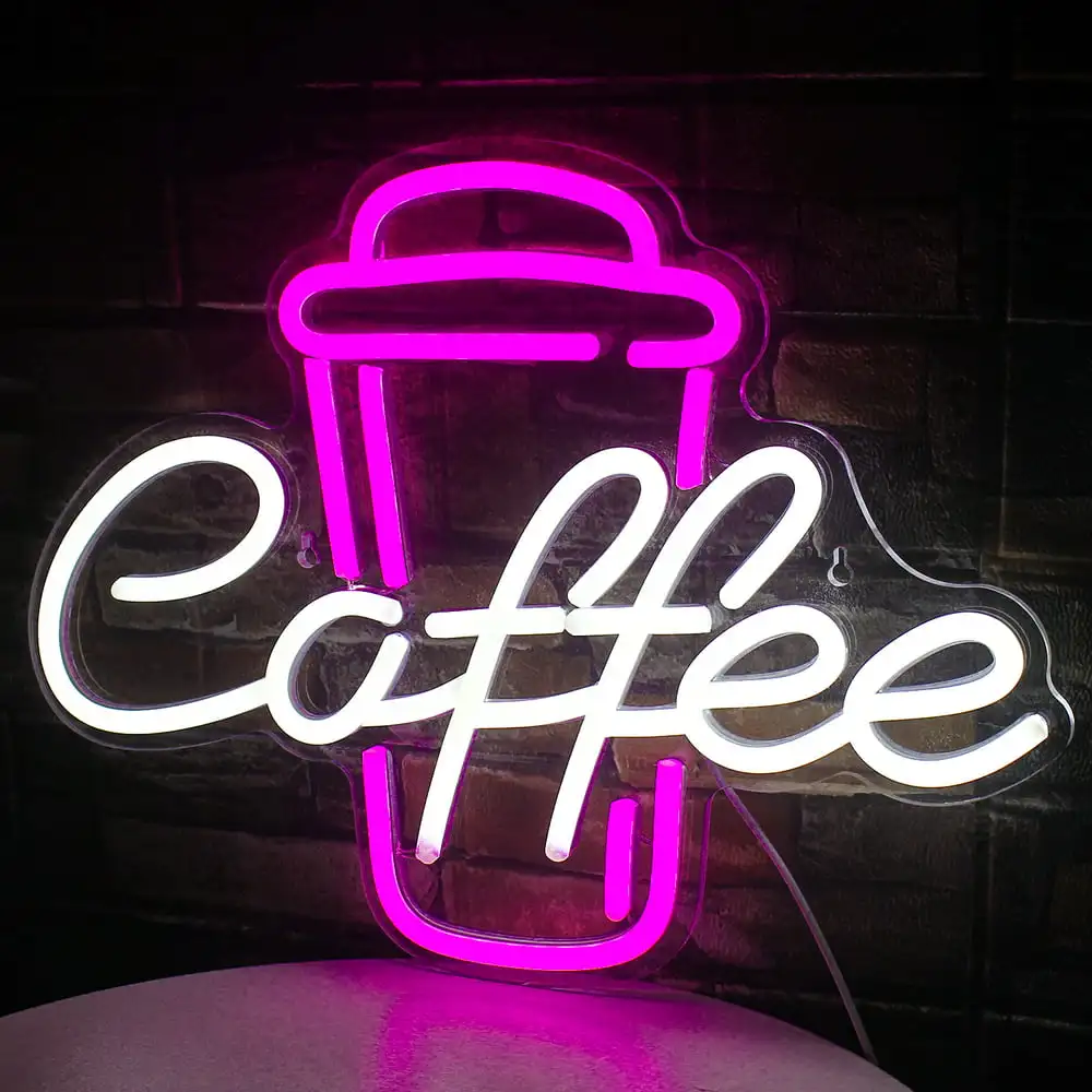 

Coffee LED Neon Light Signs USB Power for Cafe Restaurant Beer Bar Bedroom Birthday Party Wall Art Decoration