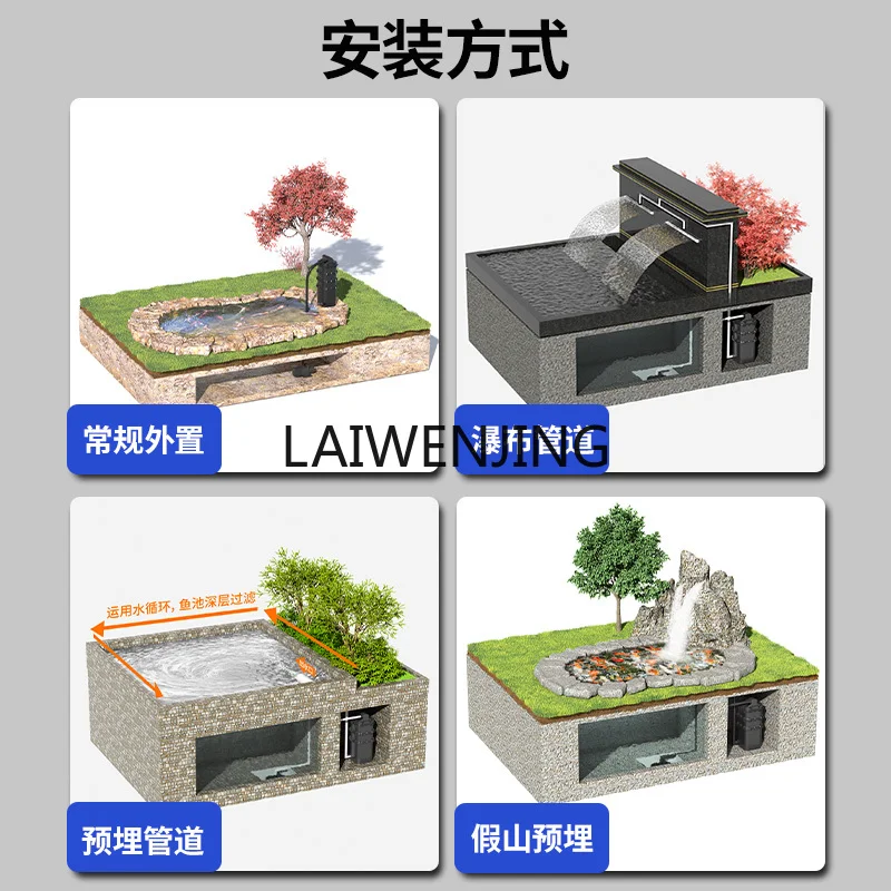 LYN фильтр для пруда с рыбой система циркуляции воды большое оборудование очистки