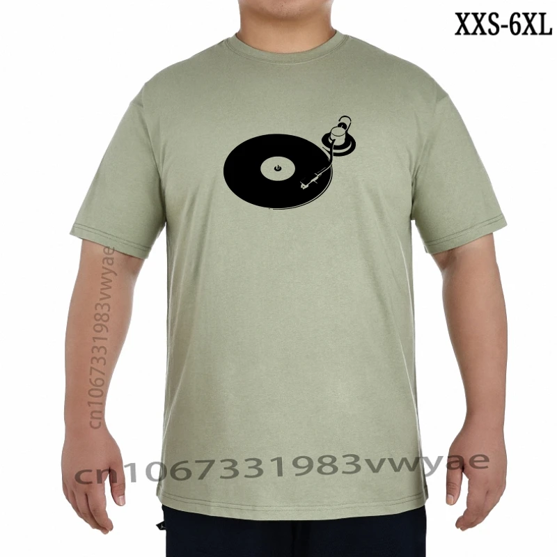 Turntable Shirt Dj T Hip Hop Rap House Techno Record Player Vinyl Crate Digging Summer O Neck Tops Tee Shirt XXS-6XL