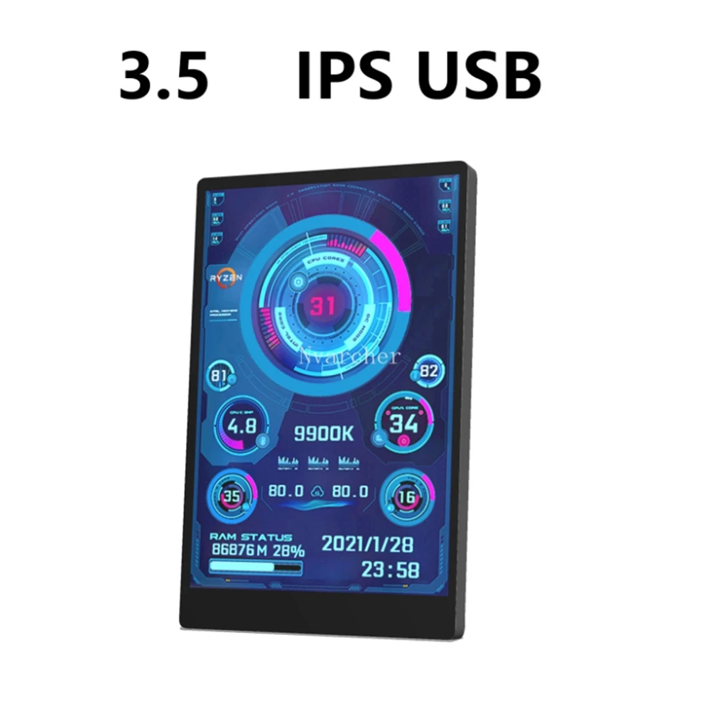 3 5 дюймовый IPS USB мини-экран AIDA64 PC CPU RAM HDD монитор данных компьютер дисплей