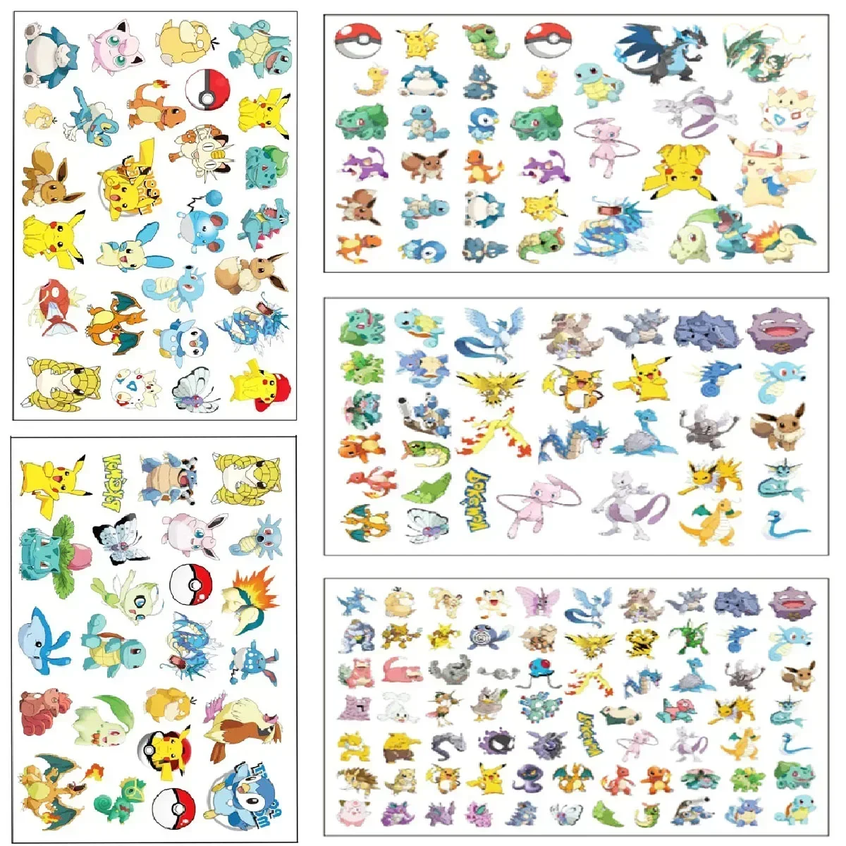 Покемон аниме Kawaii Pika Chuka Jingle Cat тату наклейка экшн-фигурка супергероя мультфильм