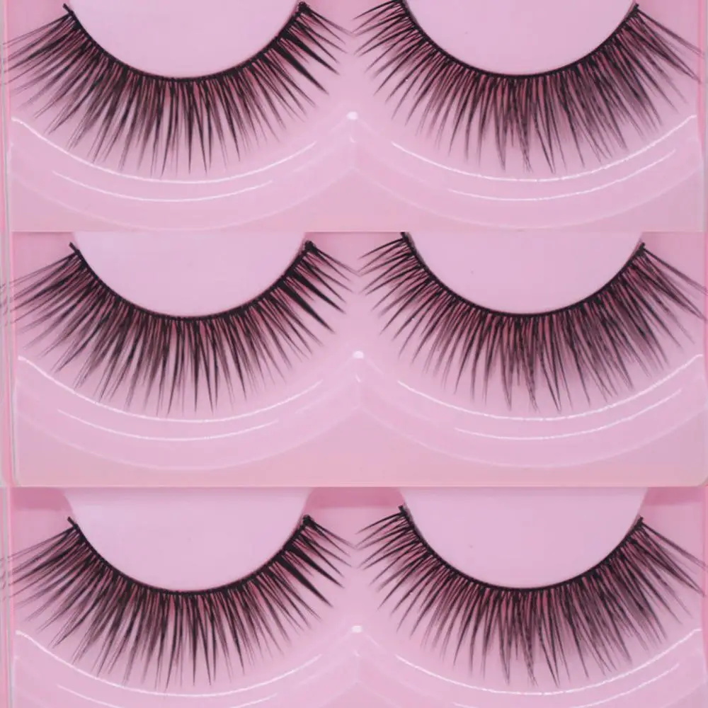 

1 пара женских натуральных перекрестных накладных ресниц для наращивания макияжа Длинные Накладные ресницы