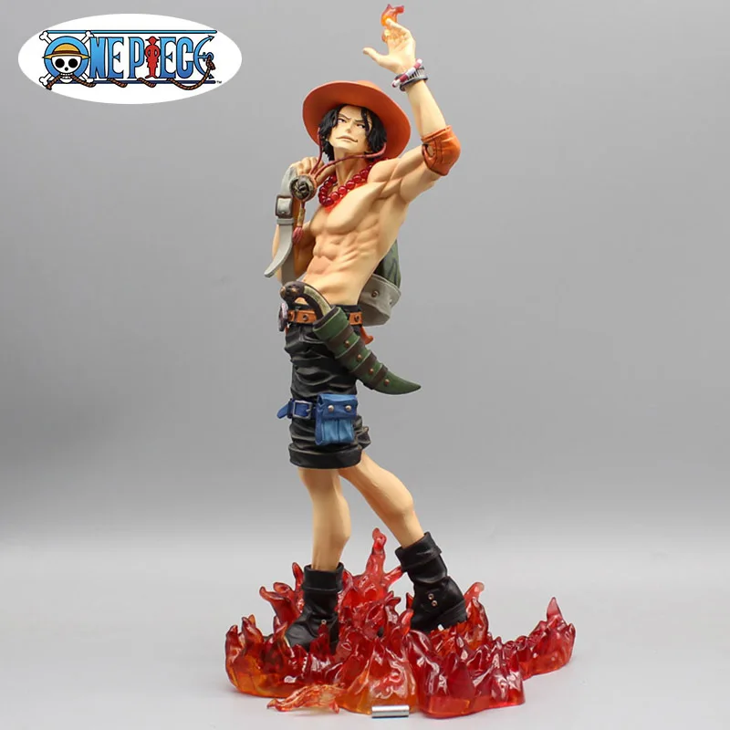 

34cm One Piece Waving Portgas D. Ace Anime Figure Gk Action Figures Pvc Figurine Collection Decoration Model Toys For Kids Gifts