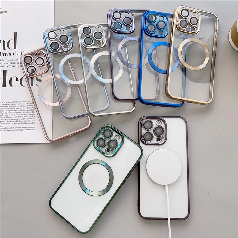 Чехол для телефона с покрытием для iPhone 12 Pro Max, защита объектива камеры на магните, прозрачный мягкий чехол-накладка для iphone11pro