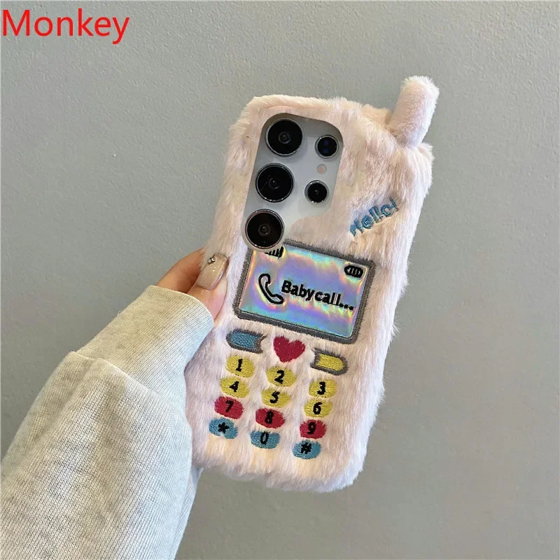 Плюшевый красочный чехол для телефона с вышивкой Xiaomi Redmi Note 14 13 Pro Plus 12 11 10 12S 11S 10S 14C