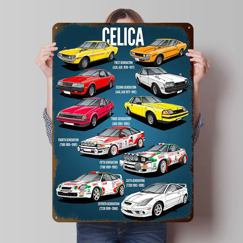 

Металлическая вывеска Celica Family