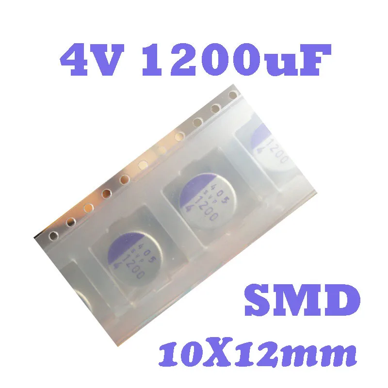Фото (2 шт.) 4V1200UF 8x8мм 8x9мм 10x12мм 4SVP1200M 4SEP1200M DIP/SMD Твердотельный конденсатор 1200 мкФ 4В для материнских плат ПК №1