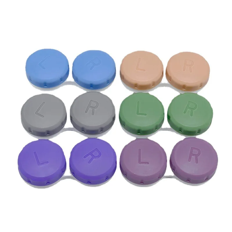 

Women Colored L+R Contact Lenses Box Eyes Contact Lens Container Travel Kit Holder Box New Simple Mini Contact Lens Case Girl