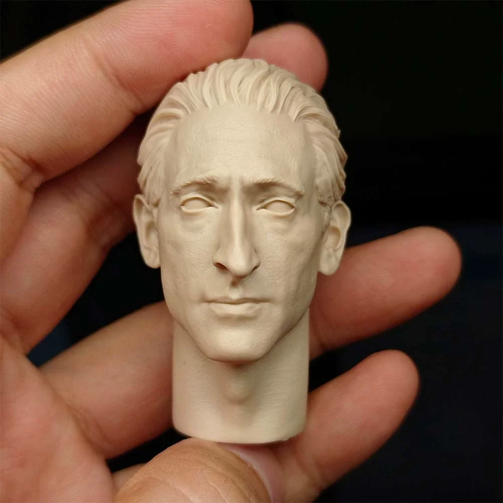 

1/6 ScaleAdrien Brody Male Head Carving Sculpt Unpaited Painted Star Doll Model For 12" Soldier Action Figure Body Toys