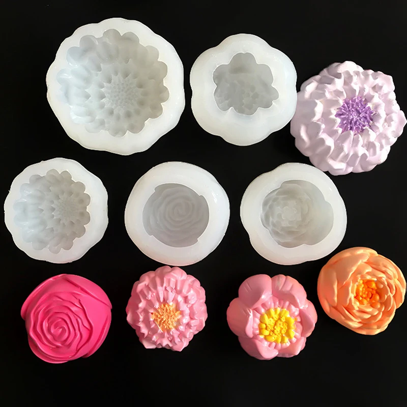 Симуляция свечи лотоса силиконовая форма цветок мыло аромат украшения