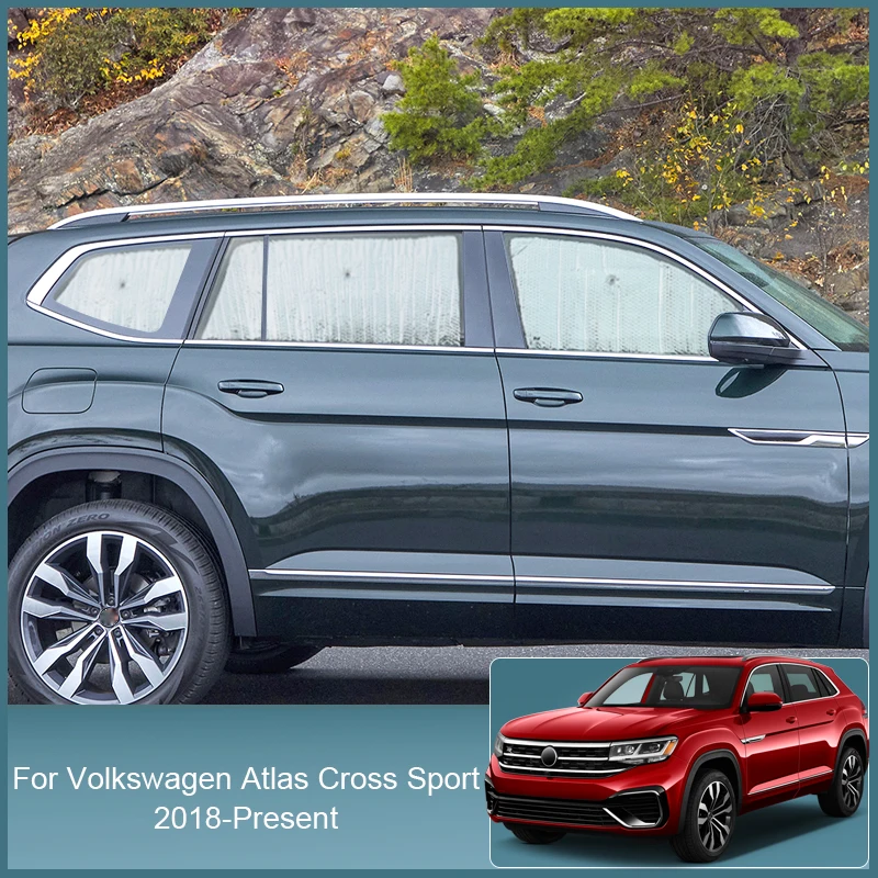 

Car Windshield Sunshades UV Protection Cover Window Curtain Sun Shade Visor For Volkswagen Atals Cross Sport 2018-2025 Accessory