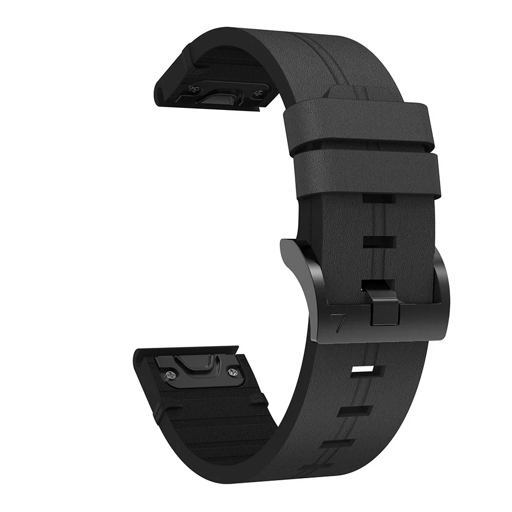 For Garmin Fenix 7 7X 7S 5 5X Plus 5S 6 6X Pro Smart Watch Leather Band Watchband Bracelet 20 22 26mm Quick Fit Wristband Strap enlarge