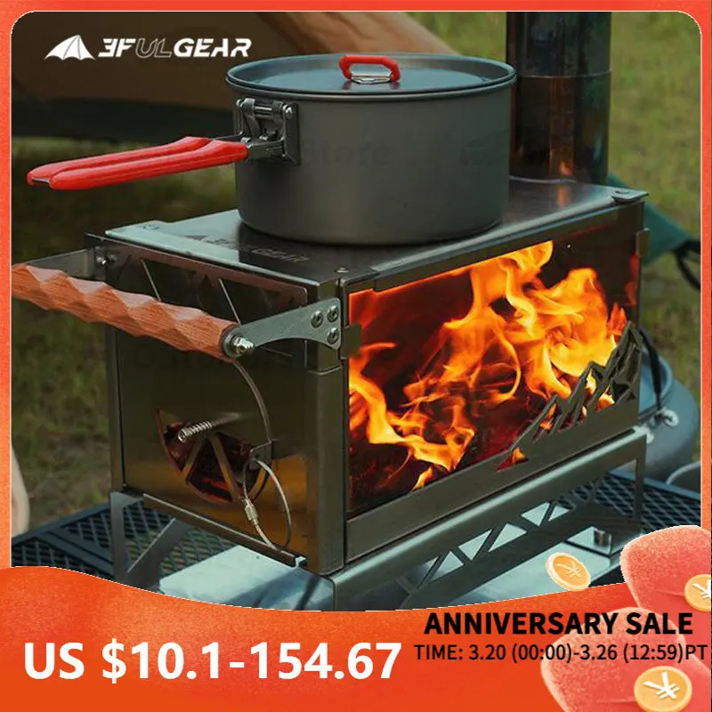 

3F UL шестерня, портативная палатка из нержавеющей стали 304, горелка для кемпинга, нагрев, приготовление пищи, зимнее теплое настольное топливо, плита для пикника, пешего туризма