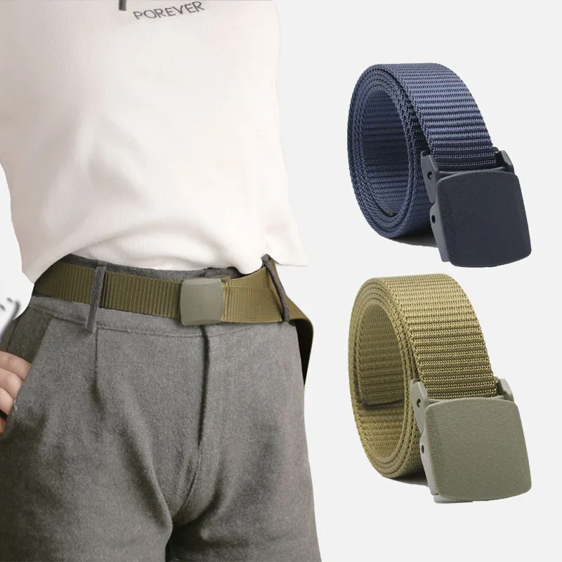 The new plastic belt buckle allergy nylon quick-drying belt of portable outdoor sports leisure