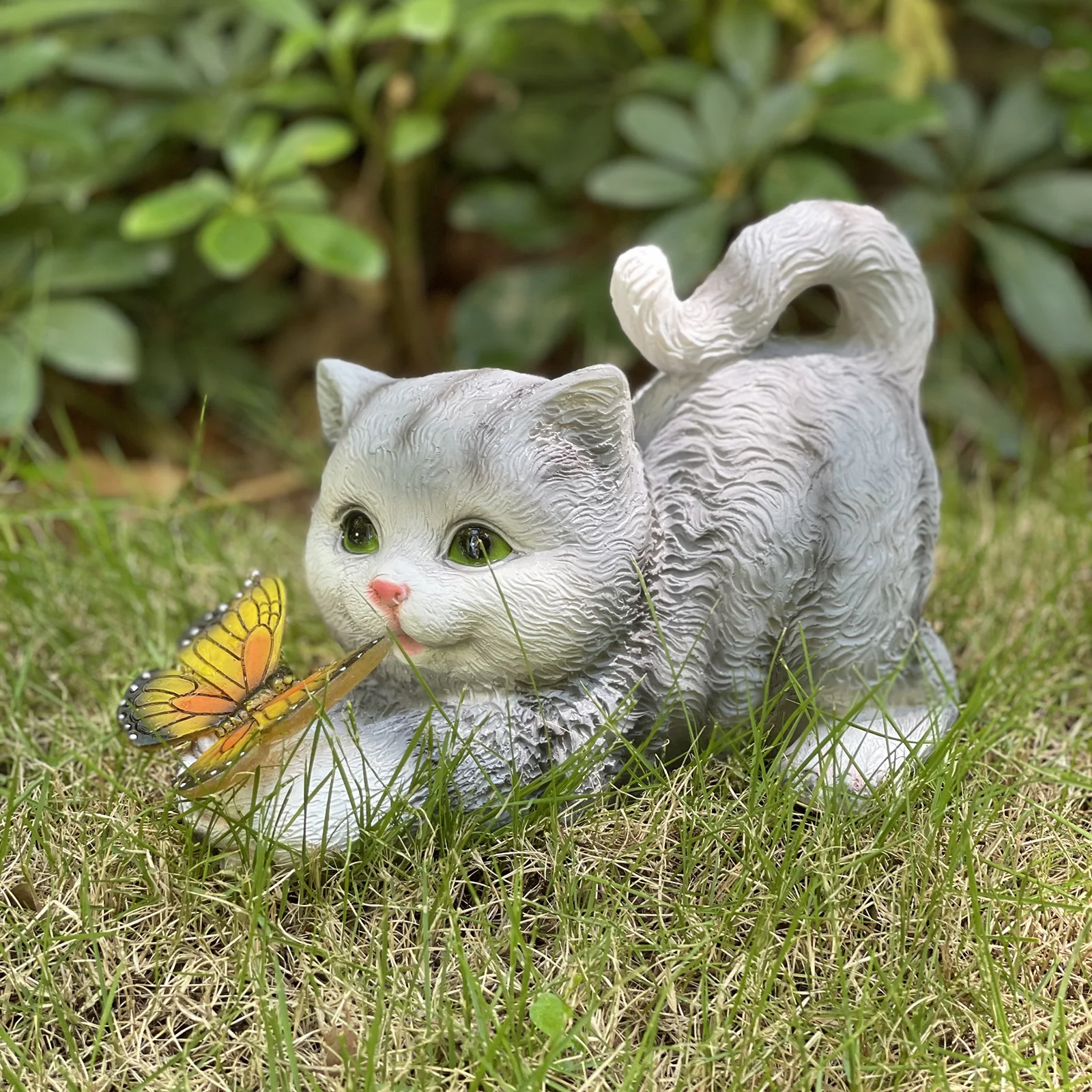 

Статуя Кошки, Бабочка, солнечный свет, Автозарядка, фигурка животного, декоративсветильник для улицы, сада, товары для дома