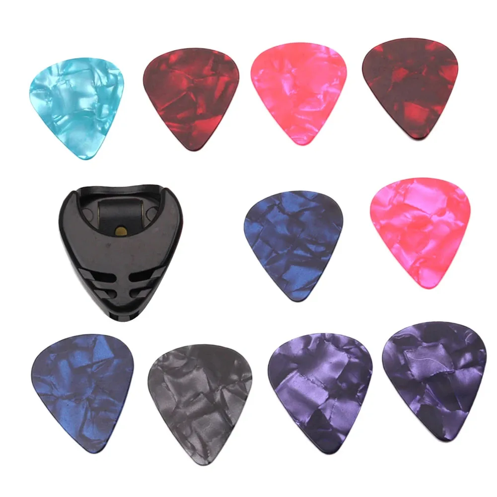 

Brand New Musical Instruments Guitar Pick Pick Holder Pick Holder Set 0.46mm 0.71mm 0.96mm 10 Celluloid Picks Celluloid