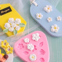 flower silicone molds chocolate candy clay mold diy baking party cupcake decor fondant sugarcraft soap artwork decorating tools