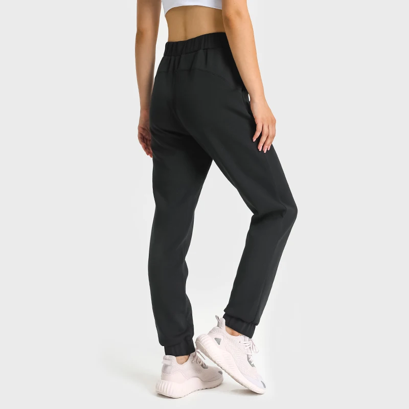 Solid Color Autumn Winter Women Sports Pants Thickened Soft Fitness Comprehensive Training Trousers Jogging Yoga Leggings Pocket