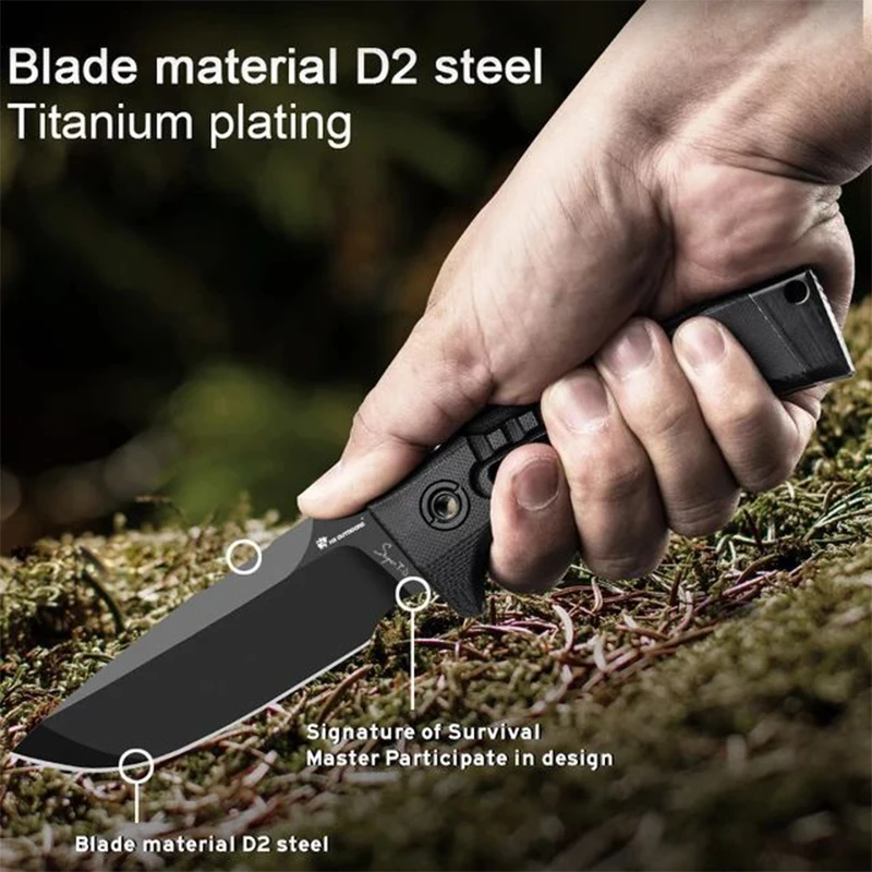 Ручной портативный нож Hando в дикой природе модель D2 сталь для альпинизма кемпинга