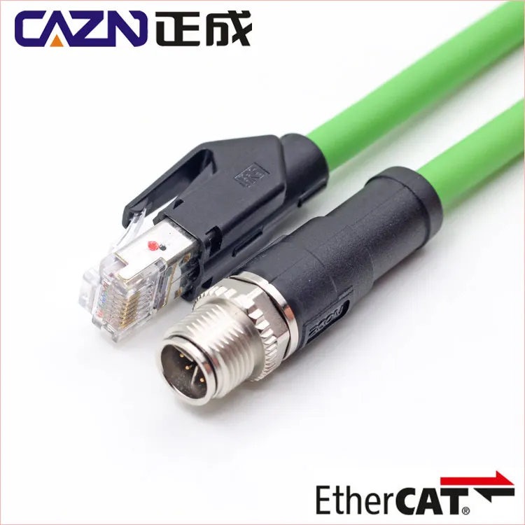 

Ethernet кабель CAZN M12 8 pin X code Male to RJ45