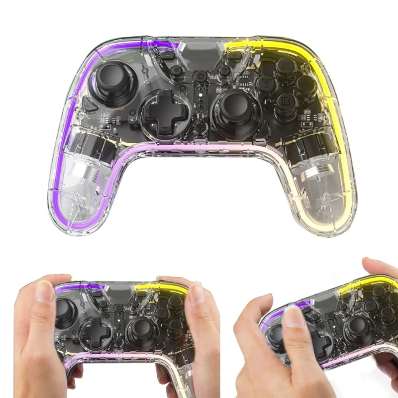 

RGB Wireless Controller for Cellphone Tablet PC Transparent Gamepad Controller