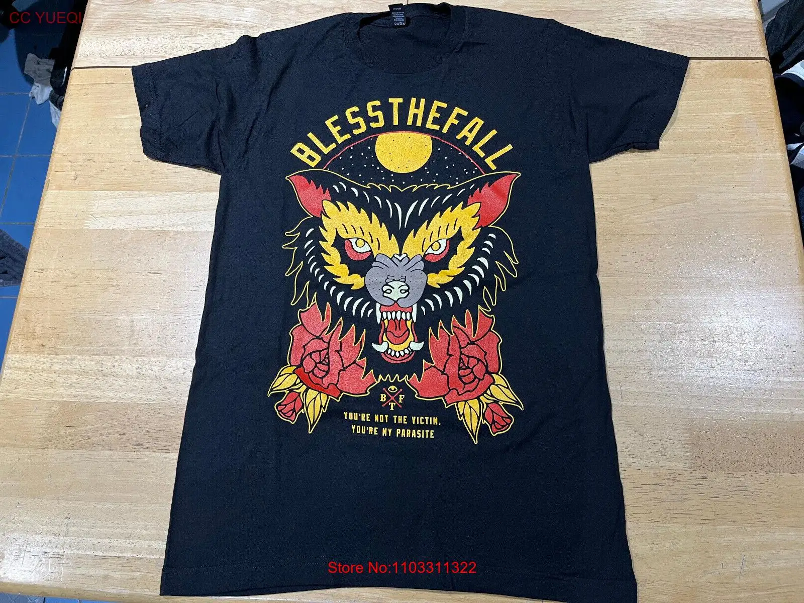 Футболка мужская черная с надписью Ты не жертва ты мой паразит размер S